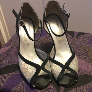 Black and Silver Tango Shoes